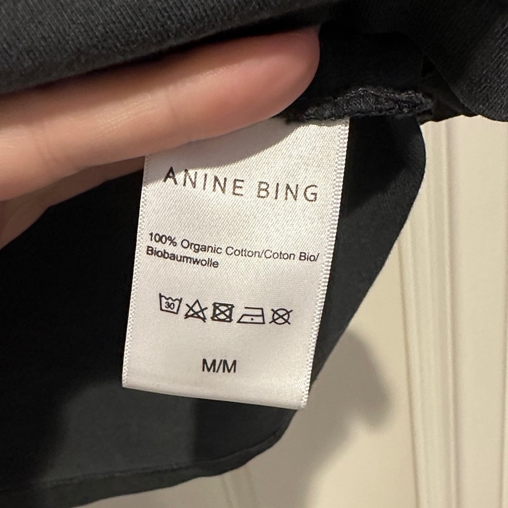 Anine Bing Charcoal Eagle Tee - Picture 5 of 6